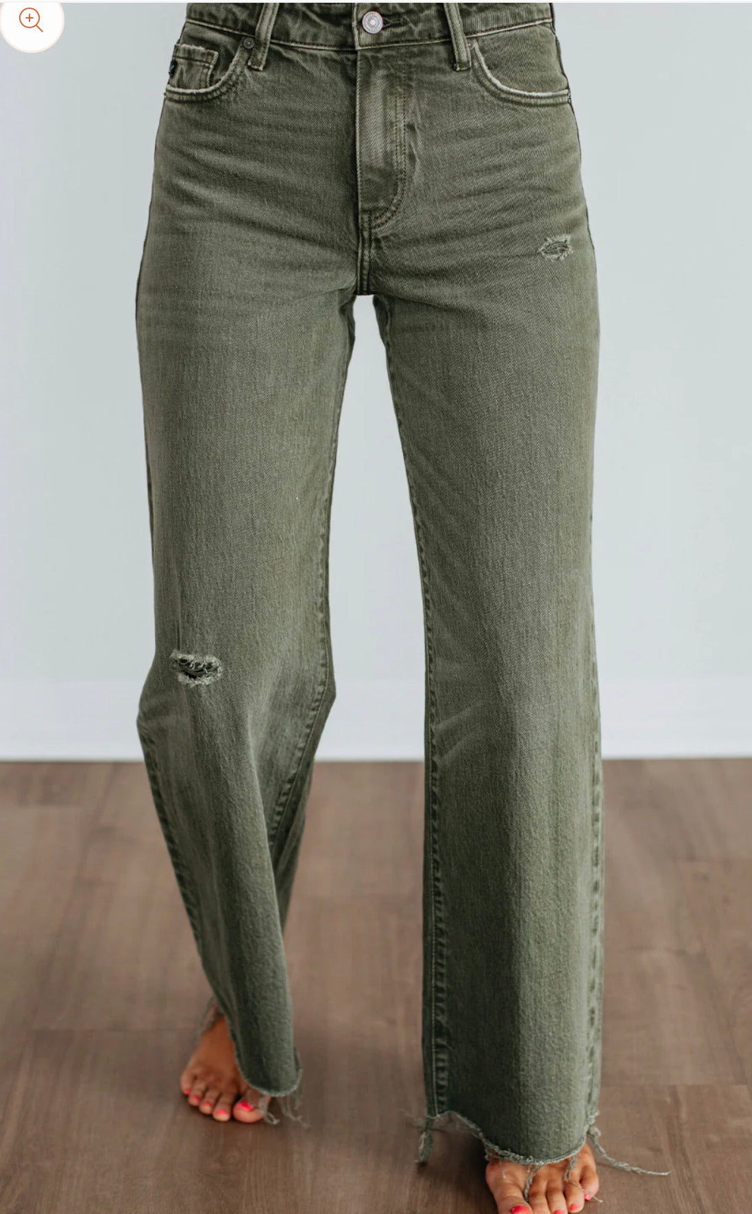 Green Distressed Jeans