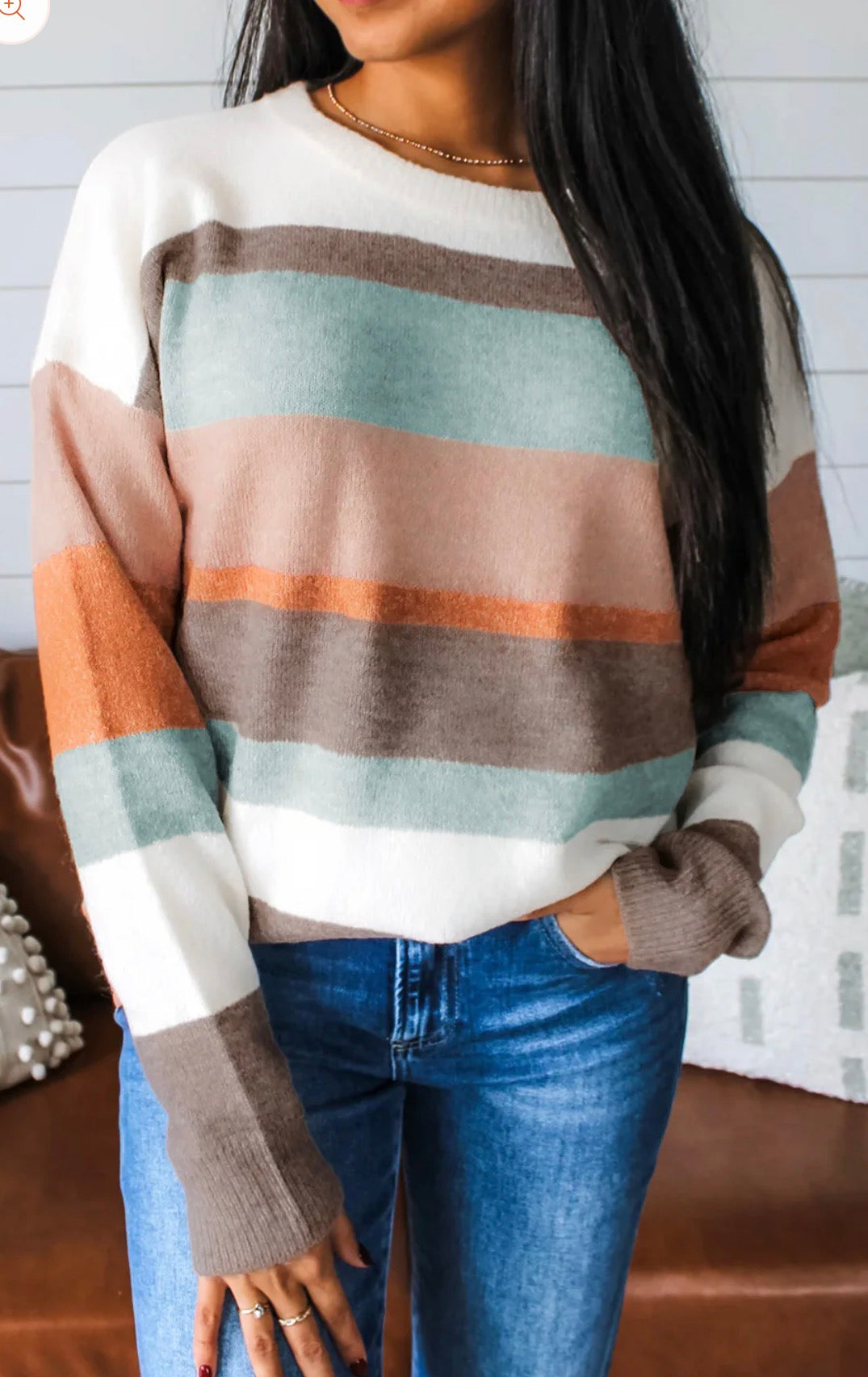 Striped Colorblock Sweater