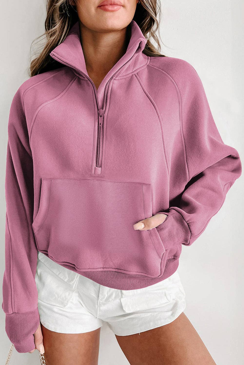 Alexa Ribbed Thumbhole Sweatshirt