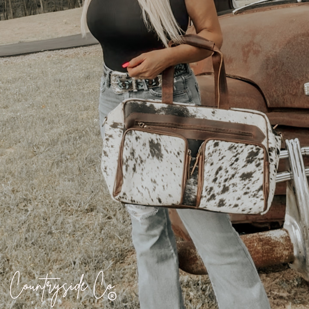 Saddlemen Cowhide Duffle Travel Bag