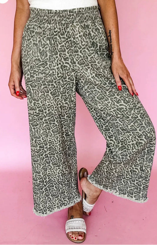Leopard Elastic Jeans