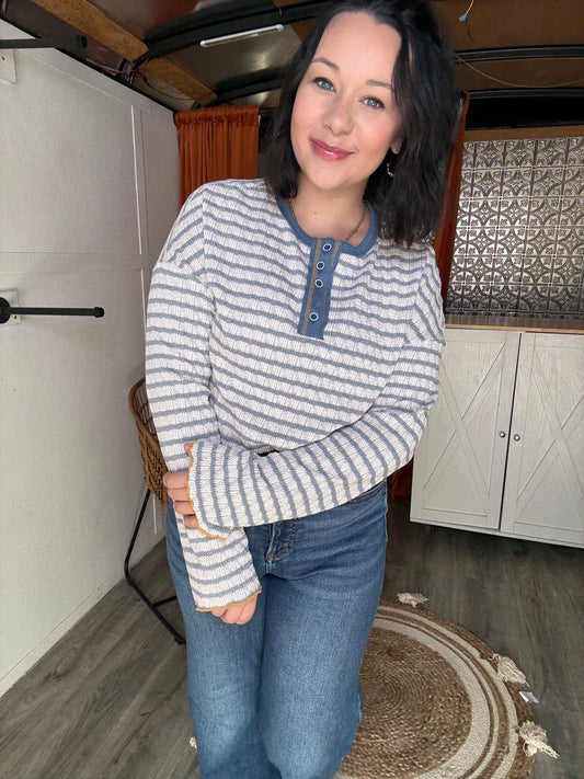 Tina Long Sleeve Henley Top