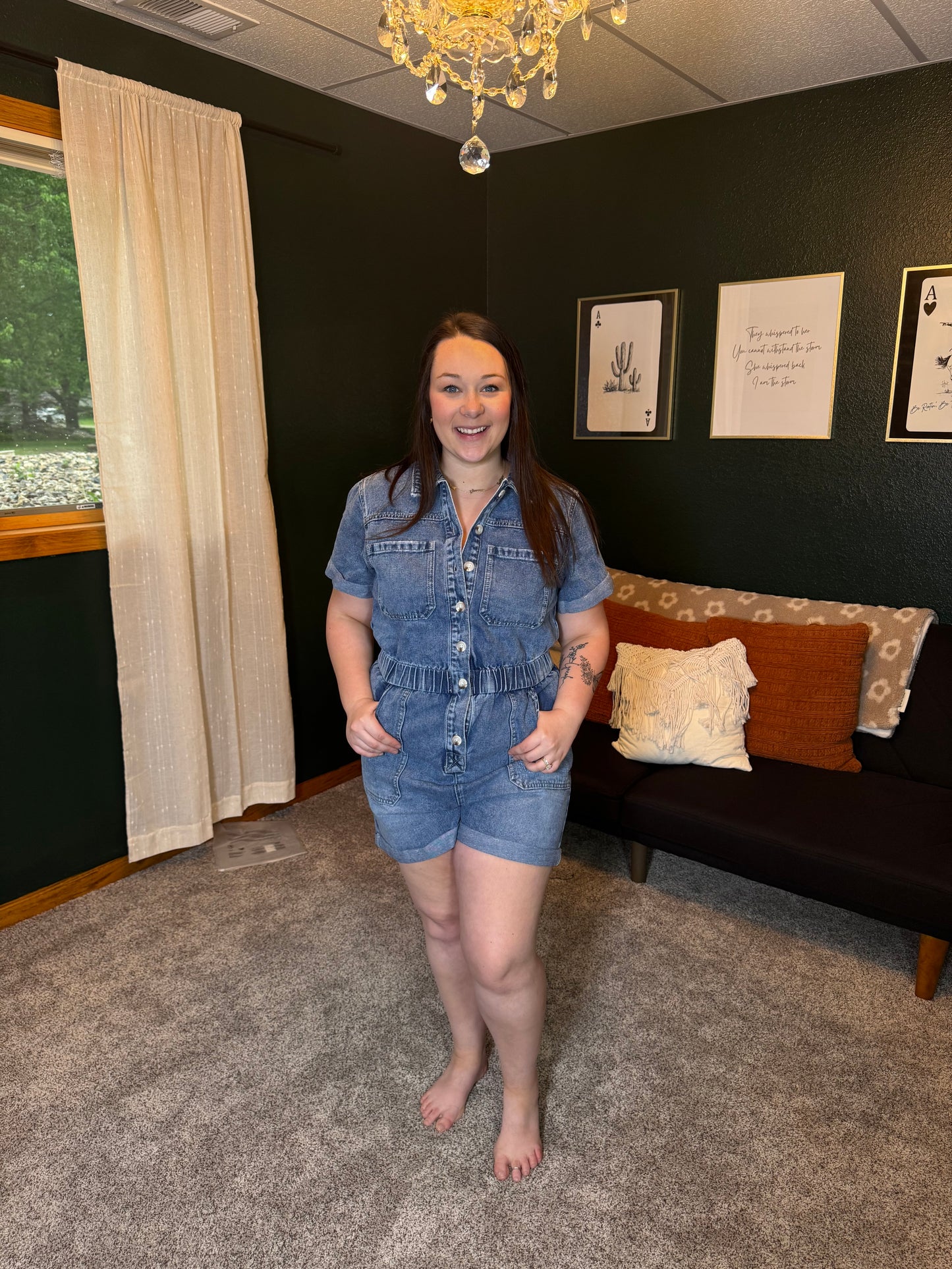 Pleasant and Relevant Denim Romper