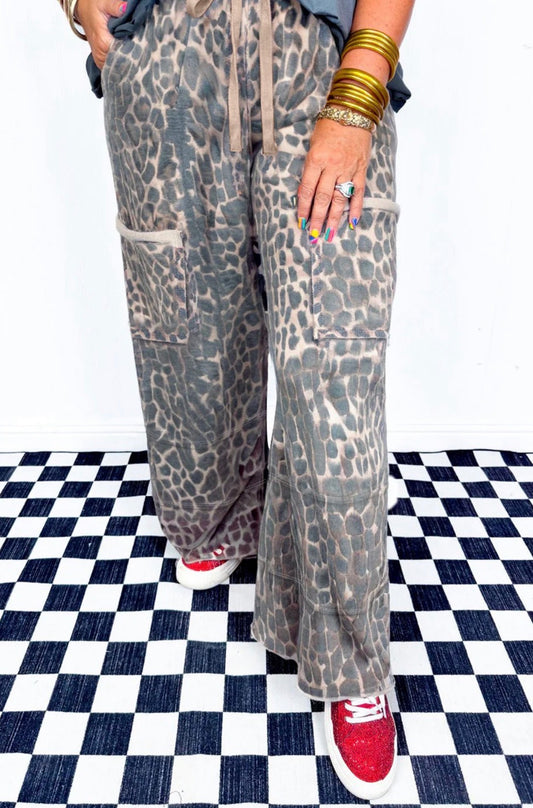Leopard Plus Loose Pants