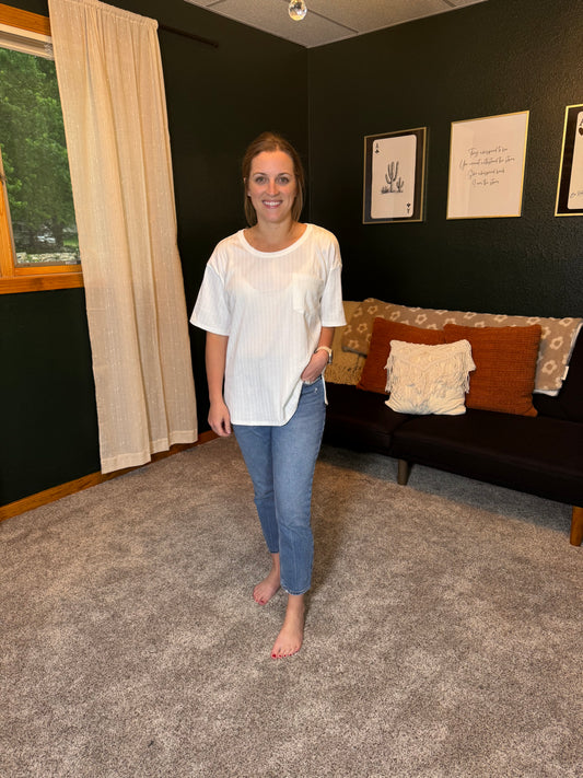 Take It Easy Slouchy Tee in Ivory