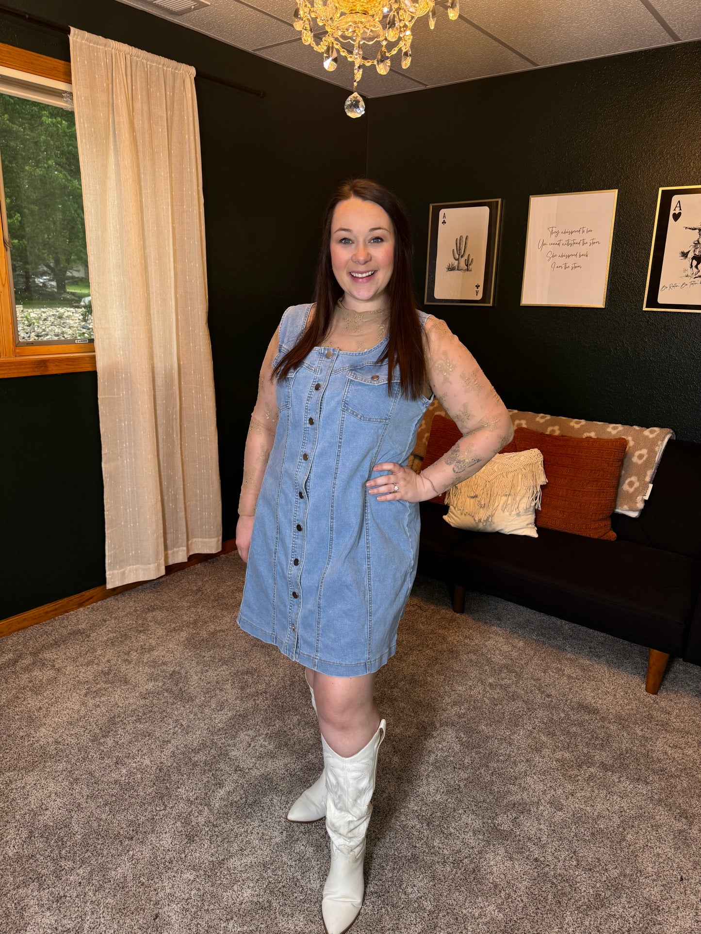 Most Surreal Button Front Denim Dress