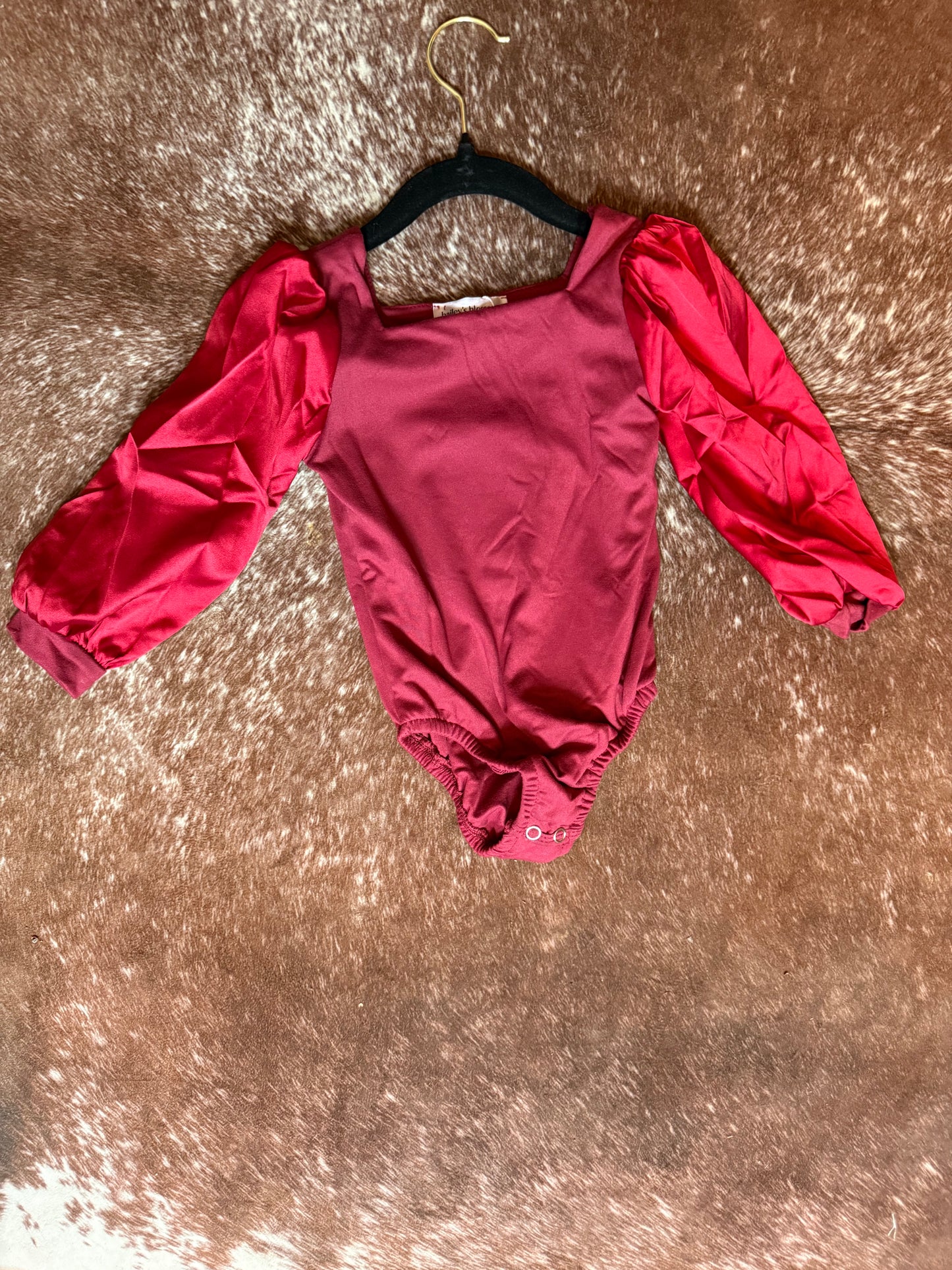 Red Silk Sleeve Top