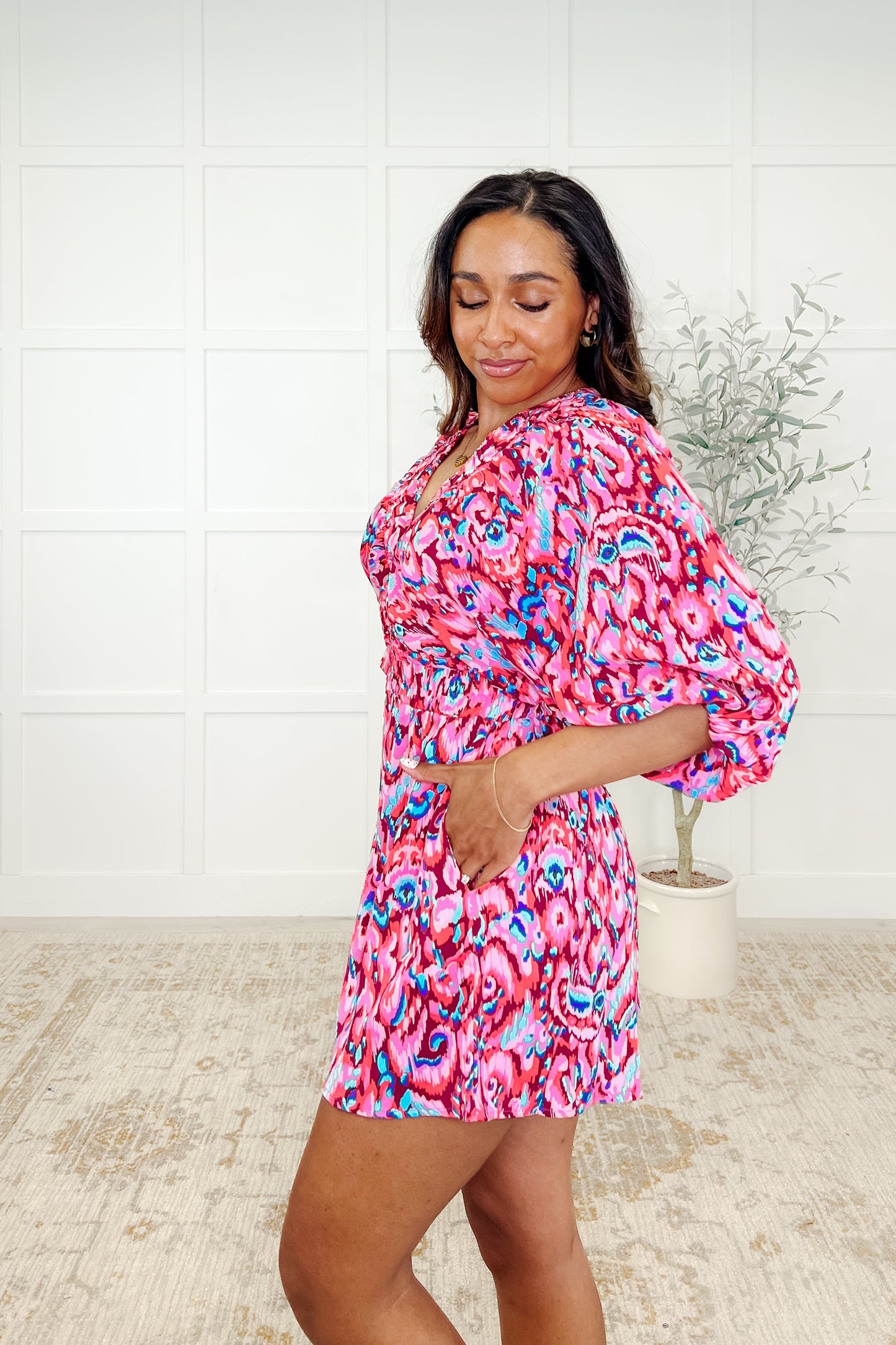 Seems Okay Abstract Print Romper
